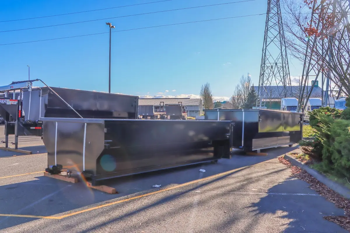 Roll-off dumpster ready for waste disposal at job site for Residential Dumpster Rental in National City